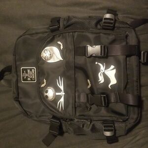 Disney The Nightmare Before Christmas Jack and Sally Convertible Backpack EUC